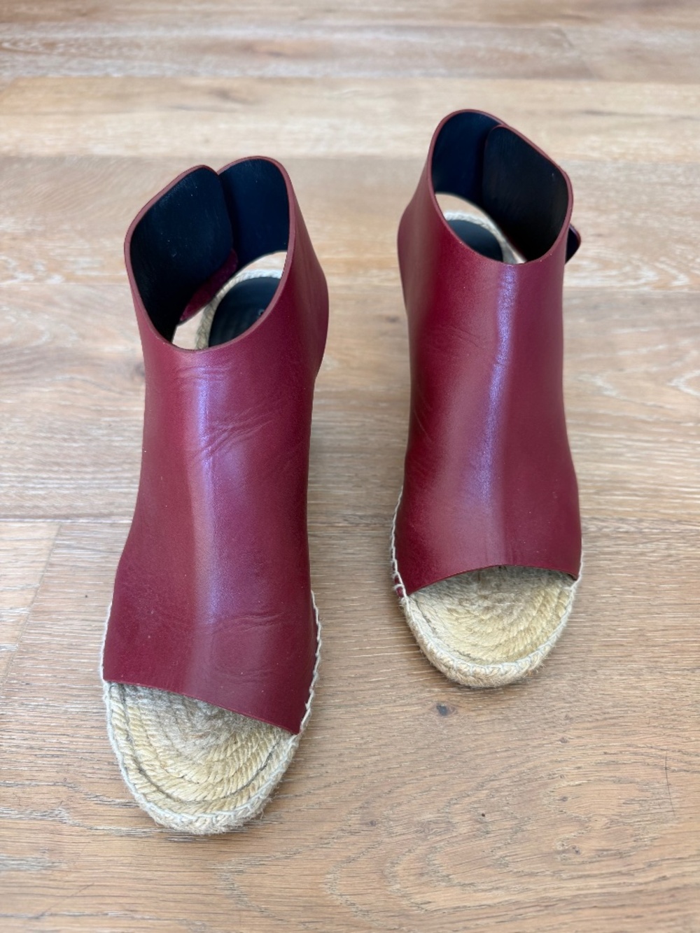 Celine maroon espadrille wedge, size 39